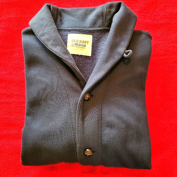 Old Navy Men's Navy Button Pocket Sweater / Jacket | M - Picture 1 of 9